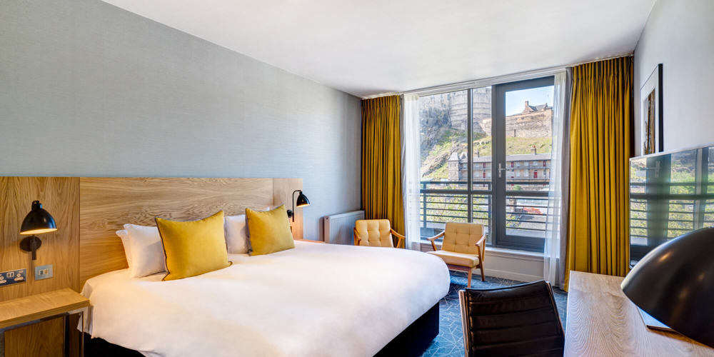 Castle View Deluxe Room with Balcony at Apex Grassmarket Hotel
