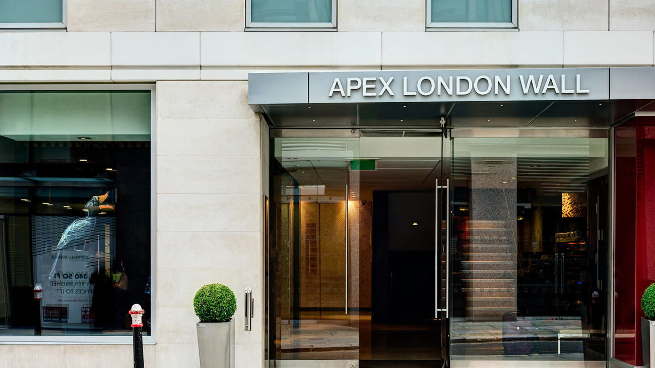 Exterior of Apex London Wall Hotel