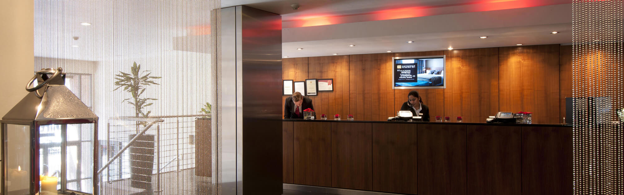 Reception at Apex Grassmarket Hotel