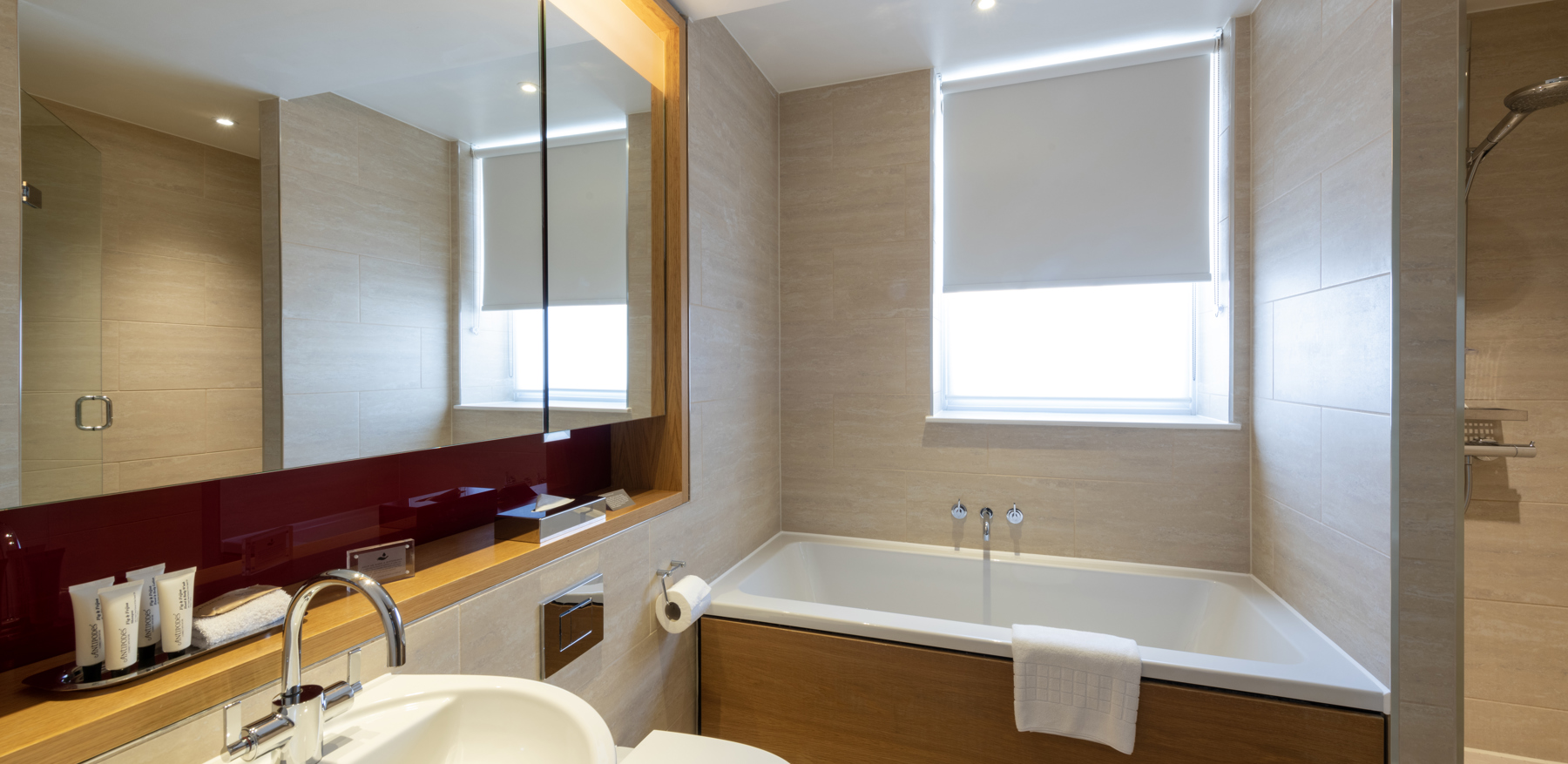 Superior Room bathroom with bath at Apex Temple Court Hotel