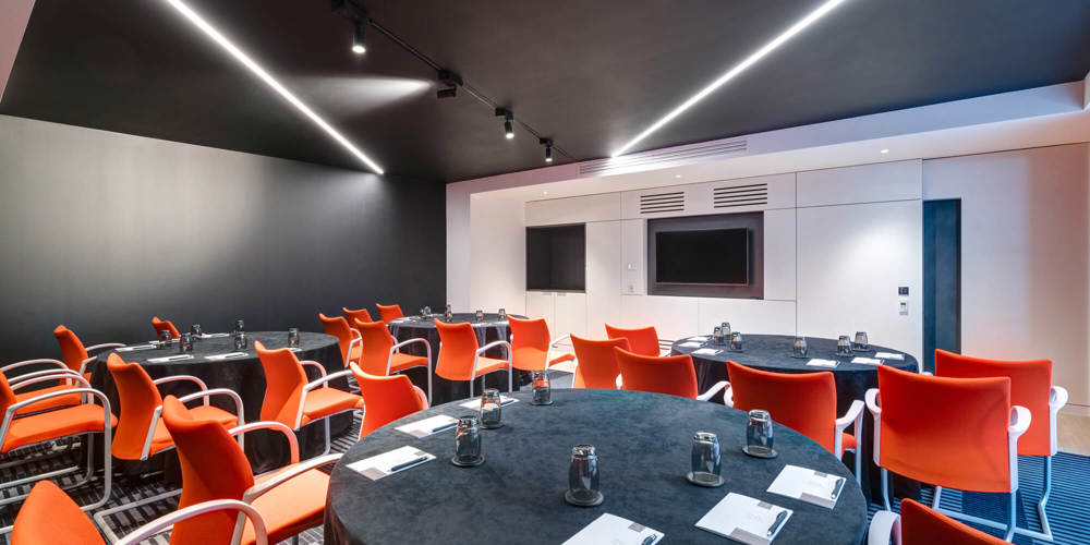 Camden room at Apex City of Bath Hotel set up cabaret style