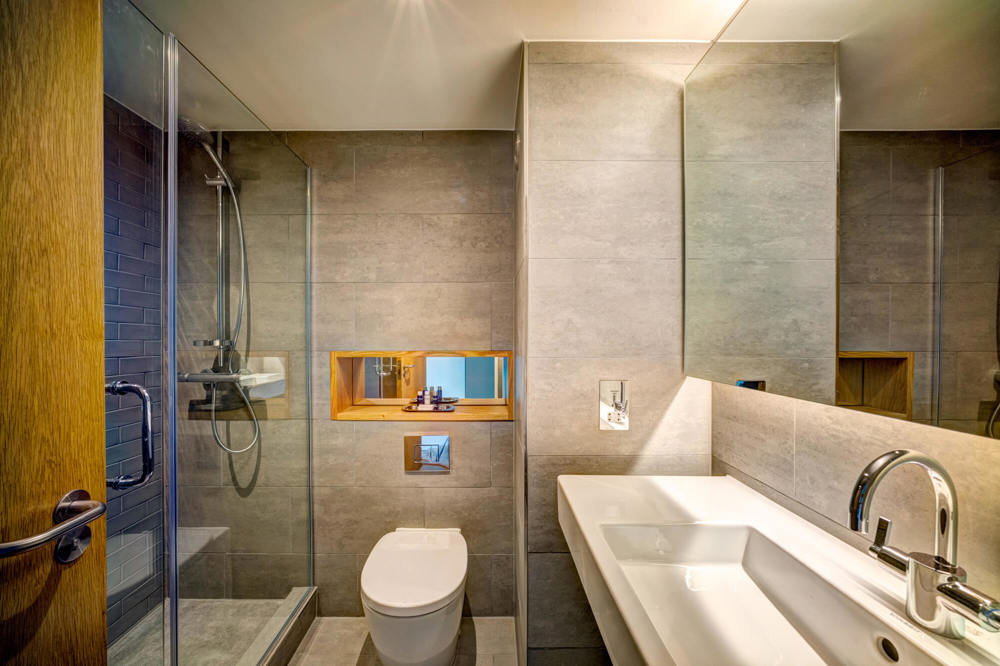 City View Room bathroom with walk-in shower