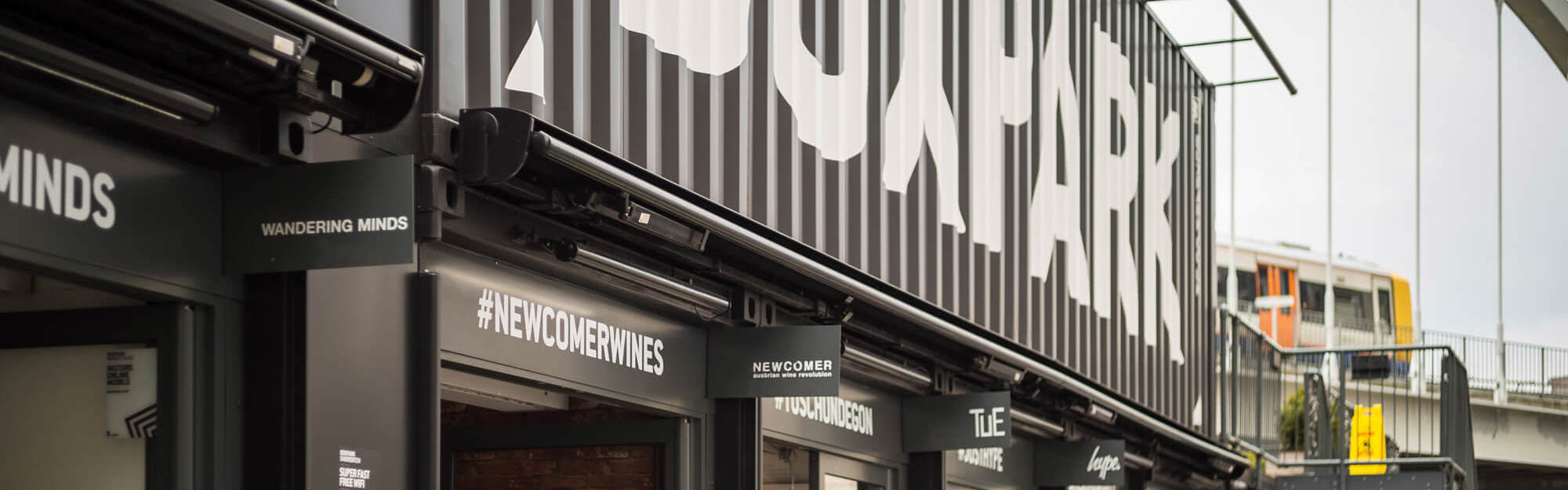 Boxpark sign in London