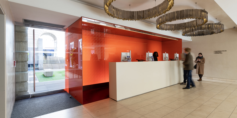 Reception at Apex Temple Court Hotel