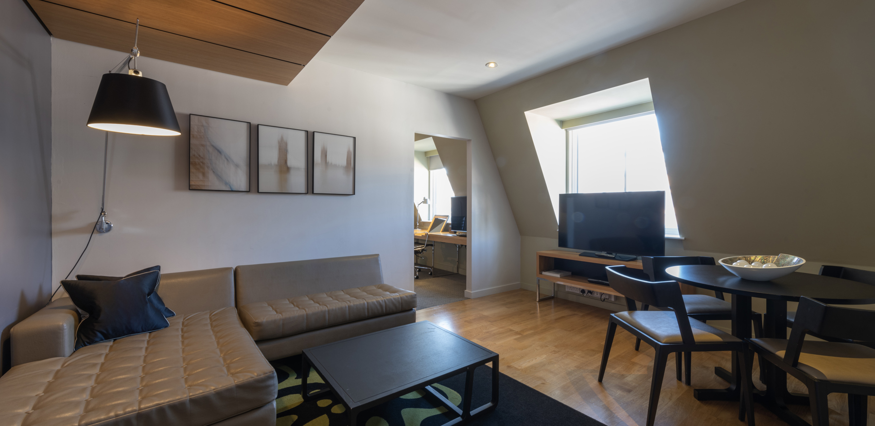 Living area in Master Suite at Apex Temple Court Hotel